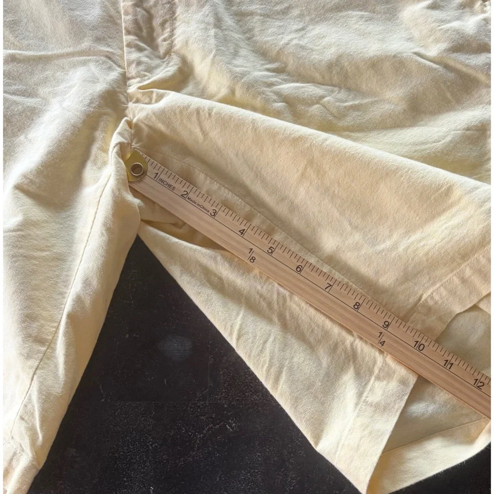 Polo Ralph Lauren Preston Short Mens 42 Yellow 100% Cotton Chino Flat Front 9.5" - Picture 4 of 5